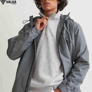 เสื้อสเวตเตอร์มีฮู้ดแบบสวมหัวของผู้ชายเสื้อสเวตเตอร์ผ้าฝ้ายแขนยาวพิมพ์ลายขนาดตามสั่ง - Product Image 1