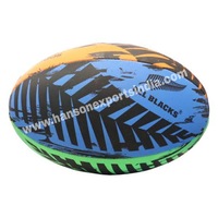 Ballon de rugby classique professionnel populaire en caoutchouc synthétique avec vessie Super Enkay, couleur et logo personnalisables, haute performance