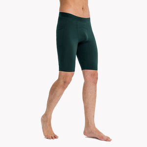 Pantalones Cortos de Compresión para Hombre, Tejido Resistente, Uso Duradero, Diseño Sólido, Servicio OEM, Antiarrugas, Cintura Elástica - Product Image 4