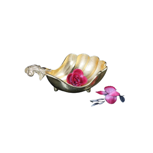 Venta caliente doble tono ensalada fruta Chocolate tuerca servir plato de Metal cuenco moderno todos los días cocina boda fiesta Plato decorativo - Product Image 5