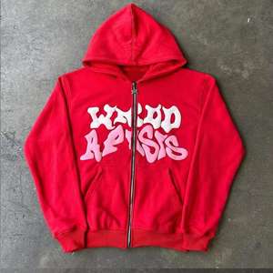 Sudadera con capucha con cremallera de 500GSM de peso pesado del fabricante directo con estilo informal personalizado para el invierno - Product Image 6