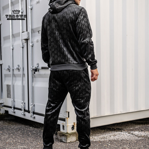 Conjunto Deportivo Elástico de Invierno para Hombre, Personalizado al por Mayor, 100% Algodón, Antibacterial, Transpirable, ODM - Product Image 3