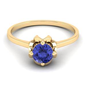 Reyes ลดกระหน่ำ14K แหวนพลอย0.84กะรัต tanzanite สำหรับผู้หญิงของขวัญแต่งงานสุดหรูเครื่องประดับชั้นดี - Product Image 5