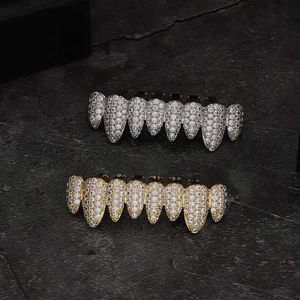 Rejilla Dental Personalizada de Plata de Ley 925 con Certificación IGI, Estilo Hip Hop, con Diamantes de Imitación VVS de Alta Calidad para Hombre - Product Image 3