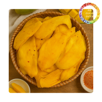 Pittige zachte gedroogde mango met zout en chili, klaar om te eten, tropische fruitsnack |   Oorsprong Vietnam |   OEM-label