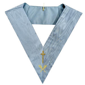 2025 collier maçonnique Regalia du rite moderne français Badge en cuir brodé Expert Technique à coudre - Product Image 2