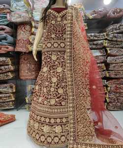 Venta al por mayor precio de moda Georgette hilo secuencia trabajo Lehenga Choli estilo indio fiesta desgaste étnico prenda con Dupatta - Product Image 1