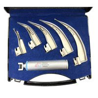 Ensemble de laryngoscope à fibres optiques Mac Miller - Kit complet de gestion des voies respiratoires et d'intubation |   Instruments de diagnostic ORL certifiés CE