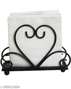 Art indien Villa or fini porte-serviettes Squire Design fer avec organisateur pour salle à manger couleur noire fonctionne également Vase de sol - Product Image 4