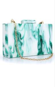 Mode soirée sacs à main mariage dames femmes sac à main femmes luxe marbre pochette résine sac pochette résine luxe sacs - Product Image 2