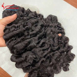 La mejor opción para Steam Big Fuzz Curly Weft Hair 100% Cabello humano vietnamita disponible Alta calidad Super Sedoso Grande en stock - Product Image 1