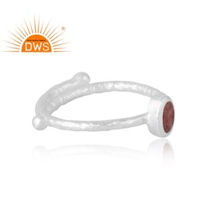 แหวนพลอยควอตซ์ธรรมชาติทำจากเงินสเตอริง925ขายดีเครื่องประดับออกแบบได้เองของขวัญสำหรับผู้หญิงสำหรับเธอ - Product Image 4