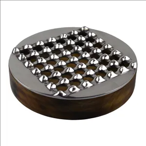 Cendrier traditionnel en bois et métal comptoir de table cendrier à cigarettes pour hôtel restaurant bureau à domicile intérieur extérieur 2023 - Product Image 1