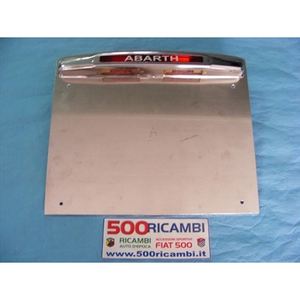 Cadre de plaque d'immatriculation Abarth FIAT 500 EPOCA Porta Targa Sportivo en métal chromé avec éclairage avant - Product Image 1