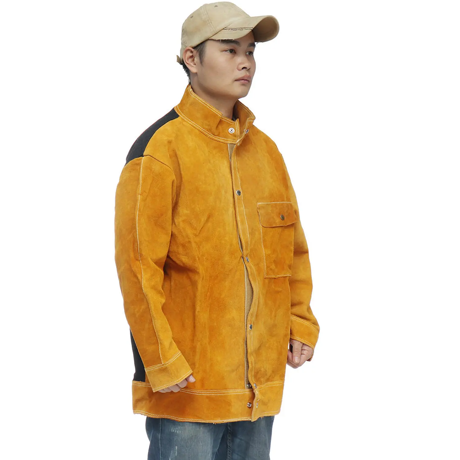 용접 재킷/분할 가죽 작업 보호 개인 보호 제품 신체 보호 안전 용접 재킷