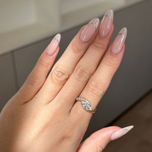 Alta calidad al por mayor 14K blanco amarillo oro rosa Moissanite anillos corte brillante E Color 1,3 quilates VVS2 mujeres compromiso OEM - Product Image 1