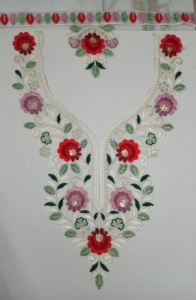 Élégant Sequin Travail Net Col Dentelle pour Chemisier Saree Robe Kurti Décolleté Décoration et Couture Matériel En Gros - Product Image 4