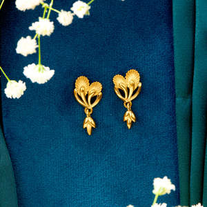 Pendientes de Perlas de Oro de 18k para Mujer, para Bodas y Fiestas, Estilo Cristiano - Product Image 1