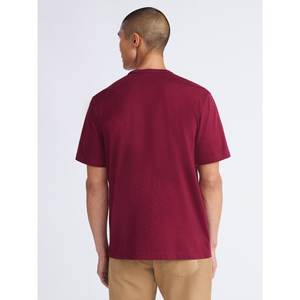 Beige 300g Camiseta de manga corta de algodón pesado Verano Cuello redondo Camisa suelta y base para hombres Mujeres Camiseta básica - Product Image 5