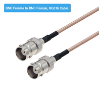 Câble coaxial RF 30CM RG316 avec connecteur BNC mâle vers femelle 50 Ohm pour caméra SDI, système de sécurité CCTV DVR