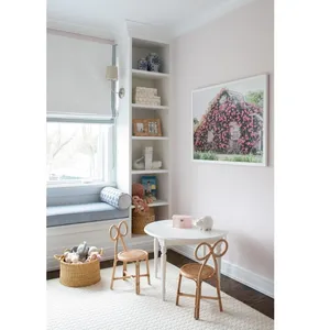 Panier de rangement rectangulaire en bambou tressé à la main HNH, style bohème, écologique, pliable, capacité 6-10L, 40x40x25cm, Vietnam - Product Image 2