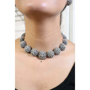 Collar de Plata de Ley para Mujer, Estilo Kolhapuri, Vintage, de Tridha Cultural Collectible, con Borla Ajustable de 28 cm - Product Image 4