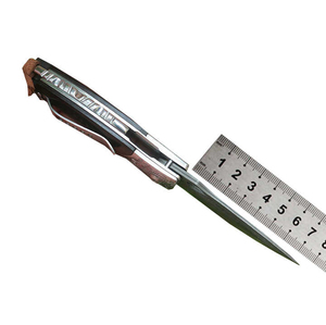 Cuchillo de cocina de hoja fija de acero de Damasco de grado Industrial Premium profesional mango de madera herramienta de corte al aire libre de 12 pulgadas Pakistán - Product Image 6