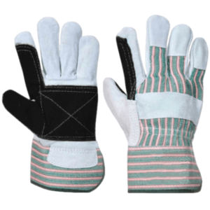 Guantes DE SEGURIDAD DE CUERO dividido de piel de vaca reforzada Guantes de trabajo de protección de manos de construcción resistentes al calor resistentes a chispas - Product Image 4