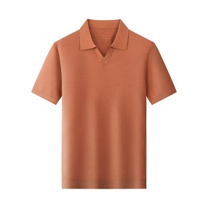 Golf para hombre más vendido para camisas de algodón puro de alta calidad hecho a medida de talla grande cuello alto manga corta en blanco al por mayor - Product Image 1
