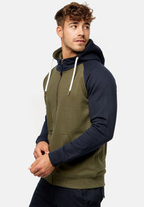 Lpmx เสื้อฮู้ดผู้ชายผ้าฝ้ายขนแกะแขนยาวมีซิปสีดำ & สีเขียวแบบสปอร์ตระบายอากาศได้ดี450 GSM - Product Image 5