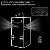 Enclos anti-évasion pour insectes avec interrupteur magnétique et étanche pour un logement sécurisé des araignées-loupes et des araignées sauteuses