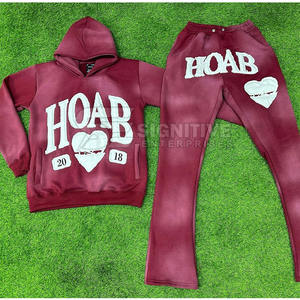 Survêtement pour homme avec un look délavé unique, tissu lisse et mouvement facile, survêtement pour homme avec un look délavé - Product Image 4