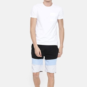 Pantalones cortos informales de estilo urbano para hombre para verano 100% algodón High Street Streetwear OEM fábrica personalizada con patrón sólido de marca - Product Image 4