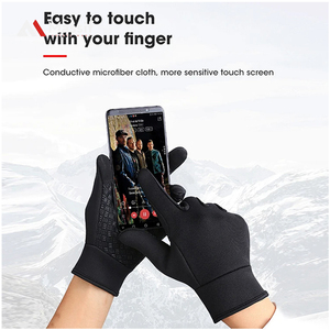 Guantes de Ciclismo de seguridad Invierno con pantalla táctil Guantes cálidos para correr para hombres Mujeres Guantes de agua a prueba de viento al aire libre - Product Image 4