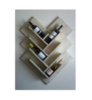 Bar mural pour la maison, écologique, vintage, minimaliste, en bois naturel, porte-bouteilles en bois de mangue et d'acacia, capacité de 5 L, taille personnalisable