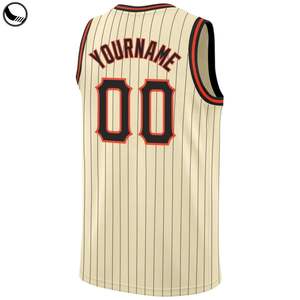 Camiseta de Baloncesto Personalizada Color Crema, Uniforme de Equipo sin Mangas con Nombre y Número del Jugador, Ropa Deportiva Ligera para Hombre - Product Image 3