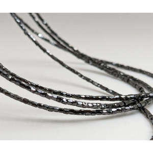 Perles tubulaires facettées 100% naturelles 1,3-2,5 mm, perles de diamant noir 14 pouces, taille de perçage 0,40 mm, collier pour la fabrication de bijoux - Product Image 6
