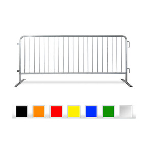 Barrière de sécurité de contrôle de foule de circulation routière en acier métallique portable facile à assembler temporaire personnalisée 1,1*2,2m - Product Image 1