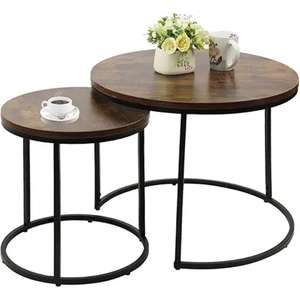 ชุดโต๊ะน้ำชาทำจากไม้ทรงกลมดีไซน์ทันสมัยสำหรับโต๊ะกาแฟในบ้านเฟอร์นิเจอร์วัสดุโลหะ - Product Image 2