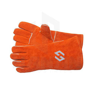 Gants de soudage en cuir professionnels à grain supérieur Gants de sécurité résistants à la chaleur à bas prix du Pakistan - Product Image 5