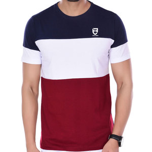 Último diseño Patchwork Camisetas para hombres Moda y cómoda 100% Tela de punto de algodón Bajo MOQ - Product Image 1