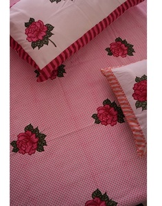 ชุดผ้าคลุมเตียงในห้องนอนผ้าคอตตอนเนื้อนุ่มพิเศษจำนวน40ชิ้นผ้าทอลายทแยงอินเดีย - Product Image 3