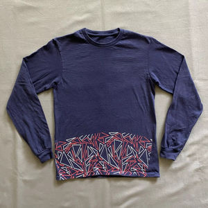 Top ventes, t-shirt à manches longues et col rond personnalisé en coton lourd imprimé pour hommes - Product Image 1