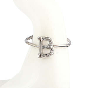 Bague alphabet pour femme - Argent - Argent - Product Image 3