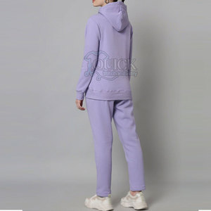 Conjunto Deportivo Casual para Mujer con Capucha, Ligero, Transpirable, de Corte Regular, de Invierno, de Alta Calidad, en Poliéster/Algodón, MOQ Bajo - Product Image 4
