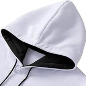 Nuevo Conjunto Deportivo de Forro Polar Transpirable Estampado Sólido para Hombre Otoño Invierno Sudadera con Capucha y Cordón + Pantalones Ropa Deportiva Informal - Product Image 2