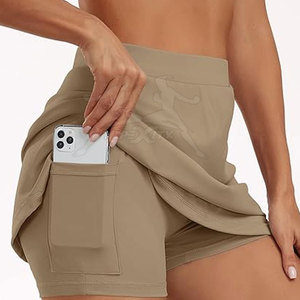 Jupe de tennis du fabricant pakistanais avec short Jupe de tennis au meilleur prix avec short Jupe de tennis à quantité minimale de commande basse avec short - Product Image 2