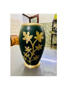 โกศเผาศพทองเหลืองลายใบไม้สีเขียวทองขนาดใหญ่แบบอเมริกัน ทำด้วยมือ สำหรับผู้ใหญ่ ความจุ 220 ลูกบาศก์นิ้ว พร้อมโลงศพสัตว์เลี้ยงคุณภาพพรีเมียมสำหรับใส่เถ้ากระดูก - Product Image 5