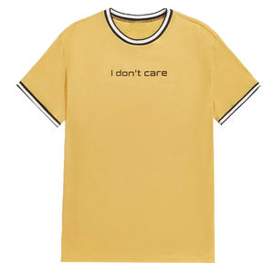 Camiseta con timbre de algodón 100% ligera de alta calidad para hombre, camisetas en blanco OEM personalizadas con bordado de talla grande, tela de punto - Product Image 1