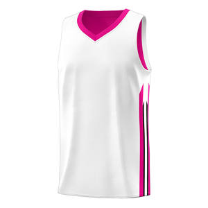 Couleur rose et blanc hommes prix de gros 2 pièces maillot de basket-ball en stock maillot de basket-ball sur mesure le plus exigeant - Product Image 3